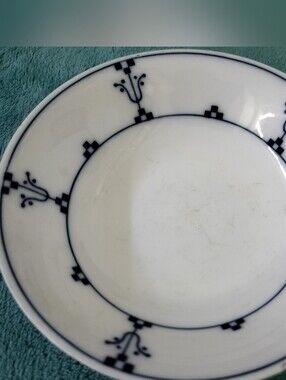 Vintage Thomas Bavaria Bayrisch Blau Fruit Bowl - Art Deco Geometric - Germany